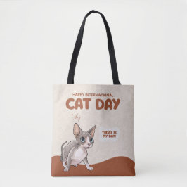 International Cat Day Sphynx Celebration Art Tasche