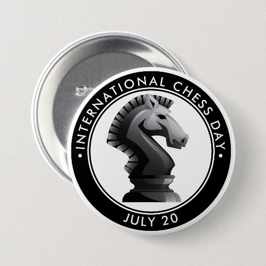 International Chess Day, HORSE Button (Vorne & Hinten)