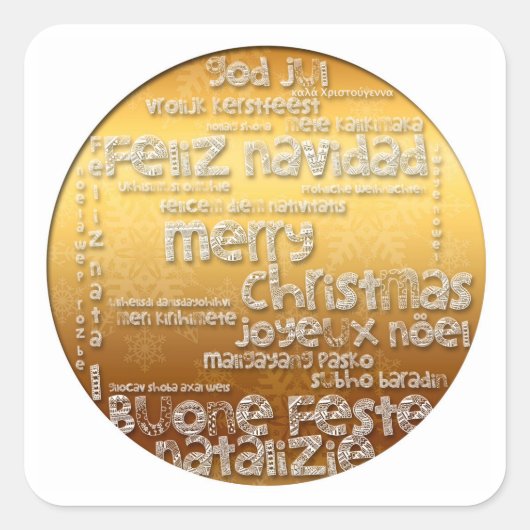 International Christmas Navidad Greeting S Sticker (Vorderseite)