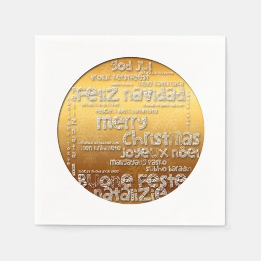 International Christmas Navidad Weihnachten Paper Serviette (Vorderseite)