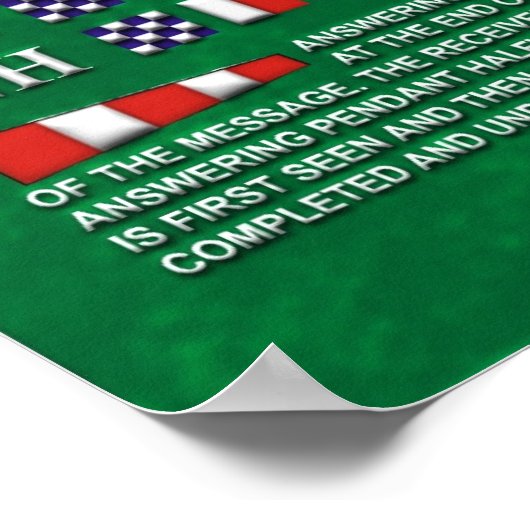 International Code Signal Chart Poster (Ecke)