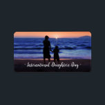 International Daughter's Day Adressaufkleber<br><div class="desc">* International Daughter's Day is celebrated on the fourth Sunday of September. * Put this on an envelope of greeting to your daughter, daughter-in-law or to someone who is like a daughter to you. * Add your text or order as-is . * Labels have three size options. * Click the...</div>