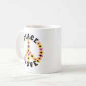 International Day of Peace Love Flower Kaffeetasse (Vorderseite Links)