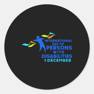 International Day of Persons with Disabilities Runder Aufkleber