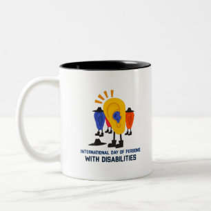 International Day of Persons with Disabilities Zweifarbige Tasse