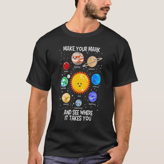 International Dot Day 2022 Make Your Mark Solar Sy T-Shirt (Vorderseite)