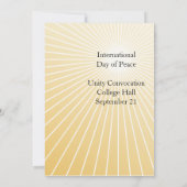 International Faiths Announccard (Rückseite)