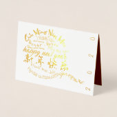 International Happy Rat New Year 2020 Luxury Card Folienkarte (Vorderseite)