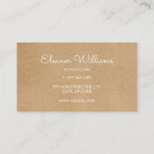 International Hello Rustic Kraft Visitenkarte (Rückseite)