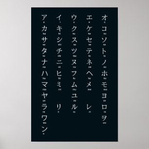 International > Japanisch   Katakana Alphabet タ Da Poster