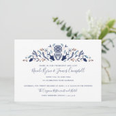 International > Japanisch | Moderne Hochzeit von K Einladung (Stehend Vorderseite)