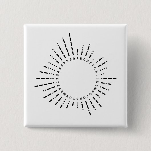 International Morse Code Alphabet Button (Vorderseite)