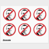 International NO! Obama Runder Aufkleber (Blatt)