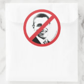 International NO! Obama Runder Aufkleber (Tasche)