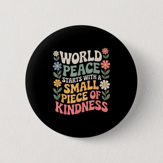 International Peace Day Insring World Kindness Day Button (Vorderseite)