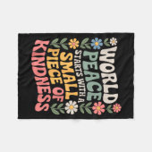 International Peace Day Insring World Kindness Day Fleecedecke (Vorderseite (Horizontal))