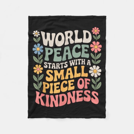 International Peace Day Insring World Kindness Day Fleecedecke (Vorderseite)