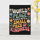 International Peace Day Insring World Kindness Day Karte (Gelbe Blume)