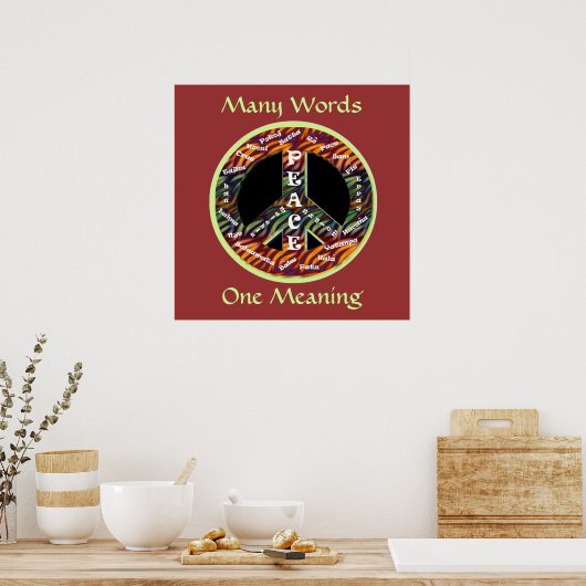 International Peace Sign Poster (Küche)