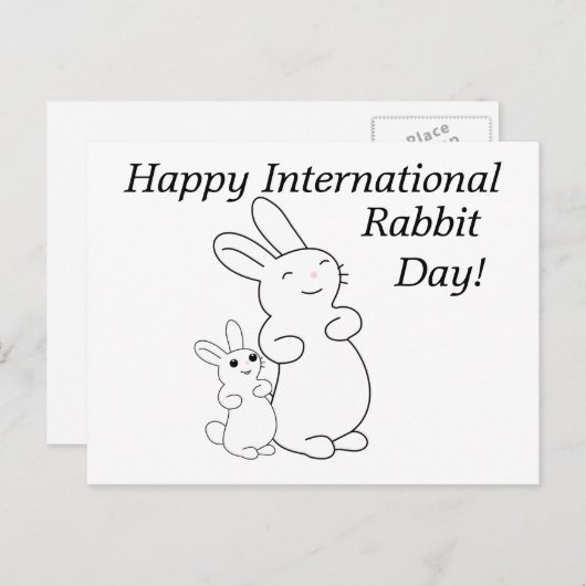 International Rabbit Day Postkarte (Vorne/Hinten)