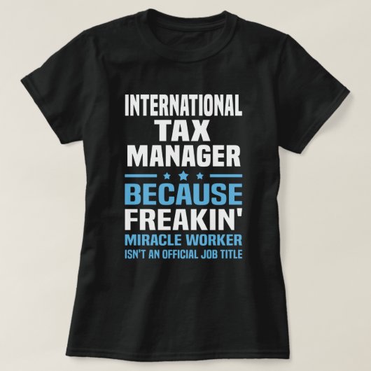 International Tax Manager T-Shirt (Design vorne)