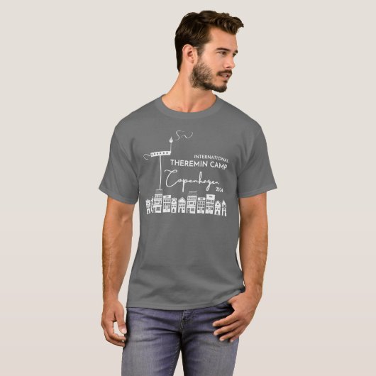 International Theremin Camp - Kopenhagen - Grau T-Shirt (Vorne ganz)
