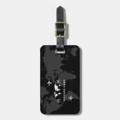 International Travel Black Gepäckanhänger (Vorderseite vertikal)