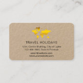 International Travel World Map Gold Glitzer Visitenkarte (Rückseite)