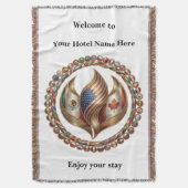 International Unity Flame with World Flags Emblem  Decke (Vorderseite Vertikal)