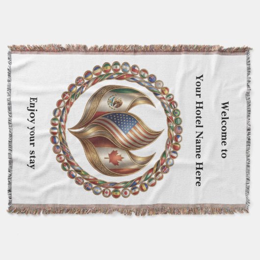 International Unity Flame with World Flags Emblem  Decke (Vorderseite)