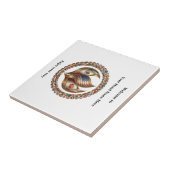 International Unity Flame with World Flags Emblem  Fliese (Seite)