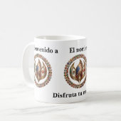 International Unity Flame with World Flags Emblem  Kaffeetasse (Vorderseite Links)