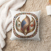 International Unity Flame with World Flags Emblem  Kissen (Decke)