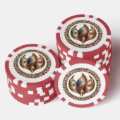 International Unity Flame with World Flags Emblem Pokerchips (Stapel)