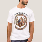 International Unity Flame with World Flags Emblem  T-Shirt (Vorderseite)