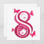 , International Women’s Day Einladung (Vorne/Hinten)