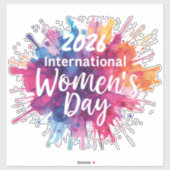 International Women's Day 2026 Car Sticker (Blatt)