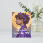International Women's Day 2026 Postkarte (Stehend Vorderseite)