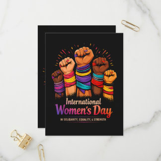 International Women's Day 8 March Einladungspostkarte