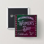 International Women's Day Button (Vorne & Hinten)