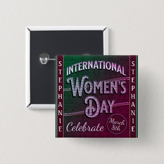 International Women's Day Button (Vorne & Hinten)