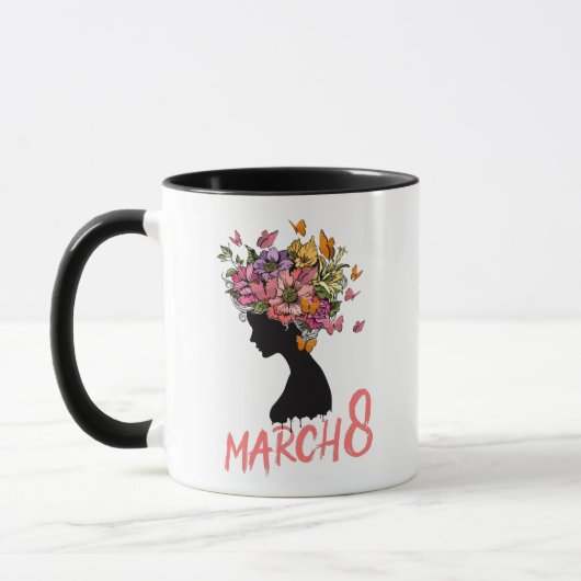 International Women's Day Clip Art, März 8. Tasse (Links)