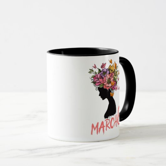 International Women's Day Clip Art, März 8. Tasse (VorderseiteRechts)