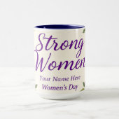 International Women's Day Elegant Script Tasse (Zentrum)