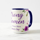 International Women's Day Elegant Script Tasse (VorderseiteRechts)
