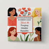 International Women's Day Forging Gender Equality Button (Vorderseite)
