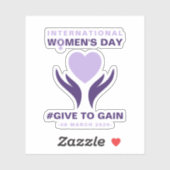International Women's Day Give To Gain 2026 Aufkleber (Blatt)
