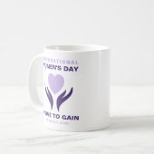 International Women's Day Give To Gain 2026 Kaffeetasse (Vorderseite Links)