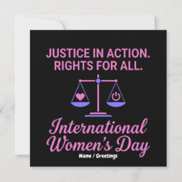 International Women's Day Justice In Action Rights Einladung