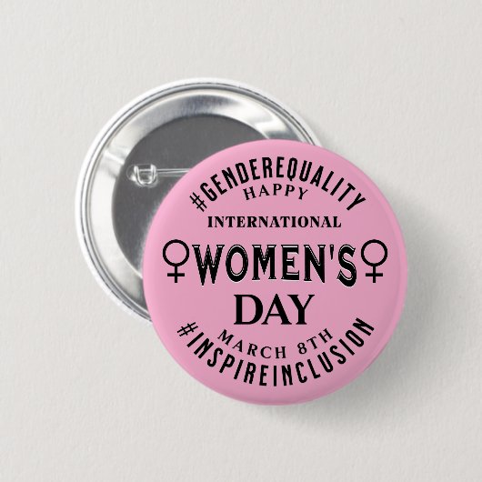 International Women's Day | March 8th Equality Button (Vorne & Hinten)